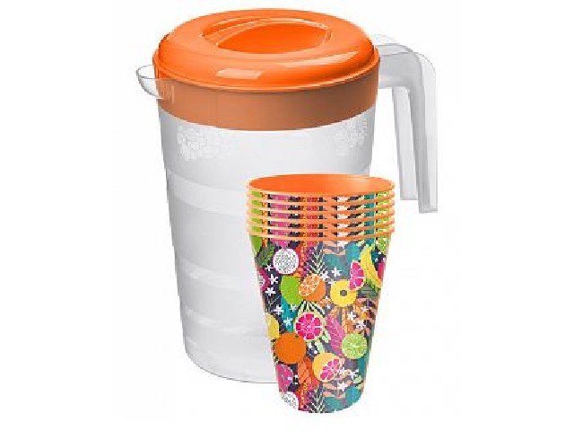 Набор для пикника, 7 предметов (оранжевый)